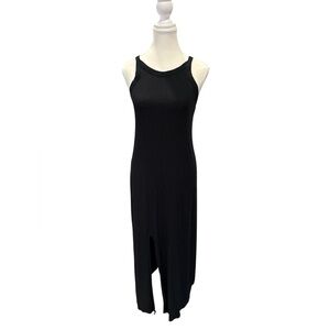BE COOL Black Full Length Ribbed Dress Racerback Style Top